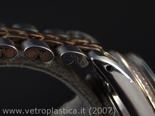 bracciale ripiegato acciaio e oro rosa (ref.6252H, finali 255)