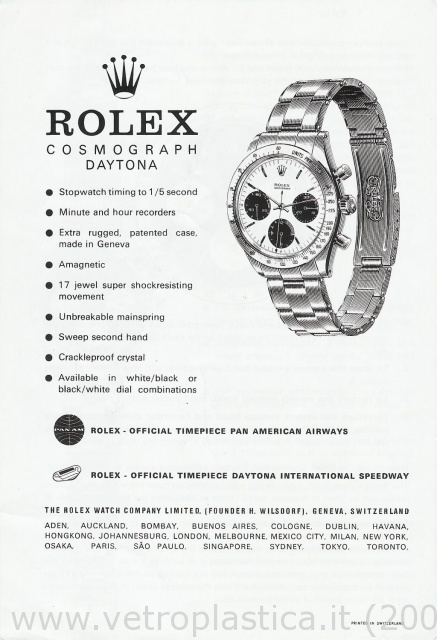 Libretto istruzioni Rolex Cosmograph Daytona 60's