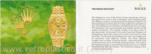 Libretto istruzioni Rolex Datejust &amp; TOG 80's