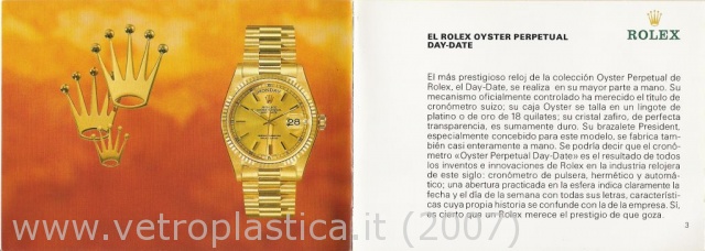 Libretto istruzioni Rolex Day-Date 80's