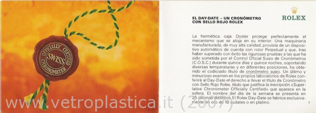Libretto istruzioni Rolex Day-Date 80's