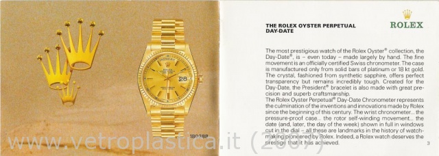 Libretto istruzioni Rolex Day-Date 80's