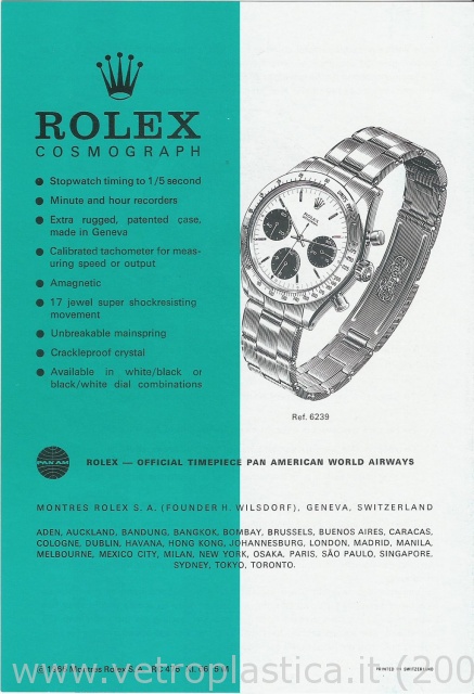 Libretto istruzioni Rolex Cosmograph Daytona 60's