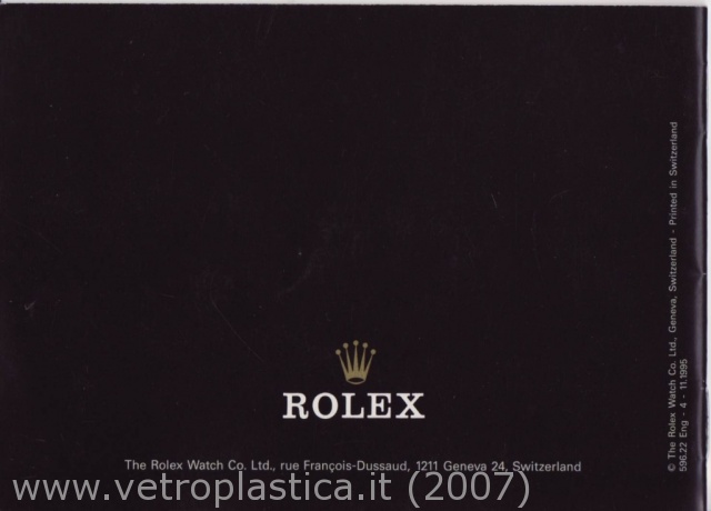 Libretto istruzioni Rolex Daytona 90's
