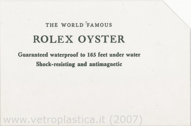 Brochure card Rolex Cosmograph Daytona (pulsanti a vite)