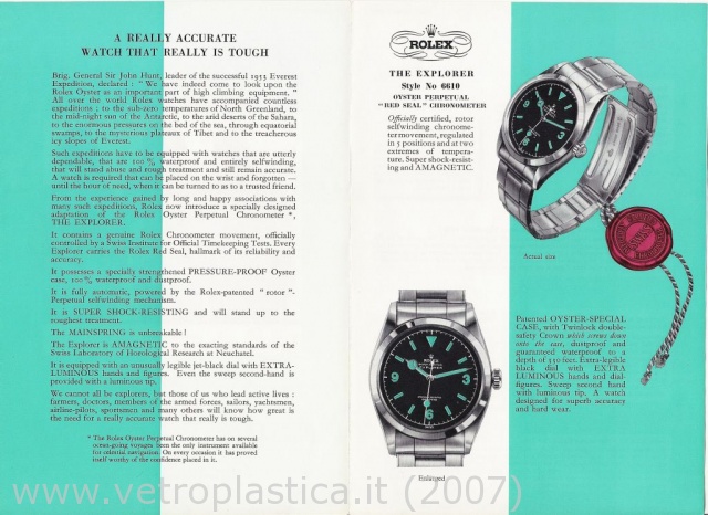 Libretto istruzioni Rolex Explorer 50's
