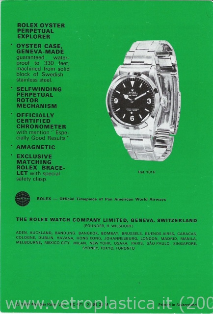 Libretto istruzioni Rolex Explorer 60's