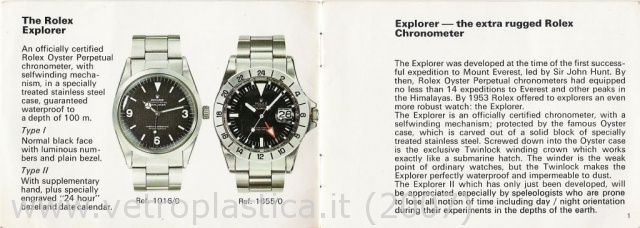 Libretto istruzioni Rolex Explorer 70's