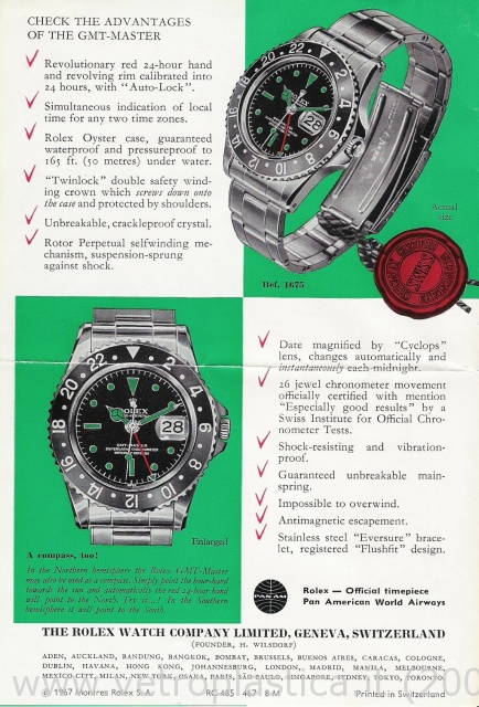 Libretto istruzioni Rolex GMT-Master 60's