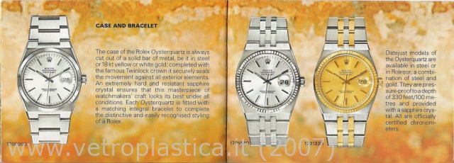 Libretto istruzioni Rolex Oysterquartz 80's