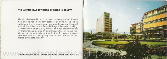 Libretto istruzioni Rolex Oysterquartz 80's