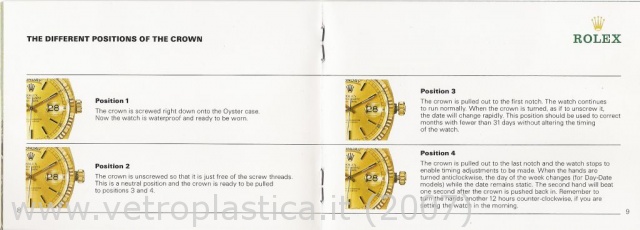 Libretto istruzioni Rolex Oysterquartz 90's