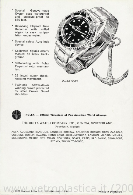 Libretto istruzioni Rolex Submariner 60's