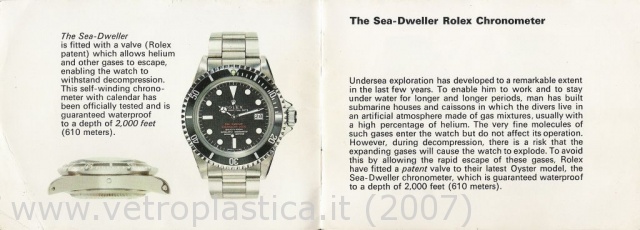 Libretto istruzioni Rolex Submariner 70's