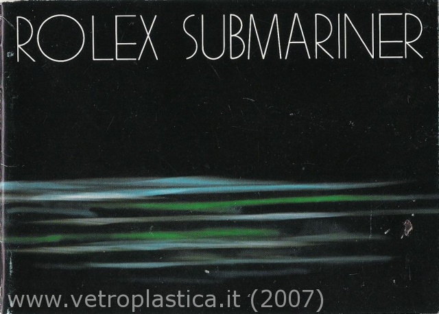Libretto istruzioni Rolex Submariner 80's
