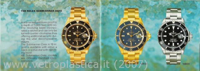 Libretto istruzioni Rolex Submariner 80's