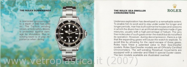 Libretto istruzioni Rolex Submariner 80's